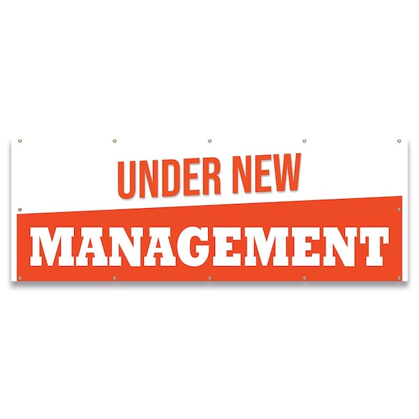 Under New Management Banner Concession Stand Food Truck Single Sided